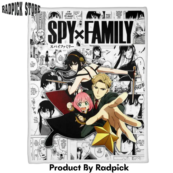 Anya  yor  loid blanket custom manga style gifts for fans  rp0150638
